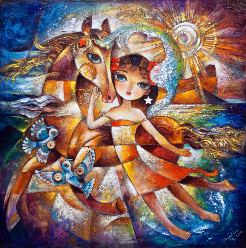 Dancing Over the Sea by artist Ping Irvin